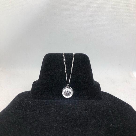 LC Lauren Conrad NIP Silver Tone Double Strand Sand Dollar Pendants Necklace - Picture 8 of 11